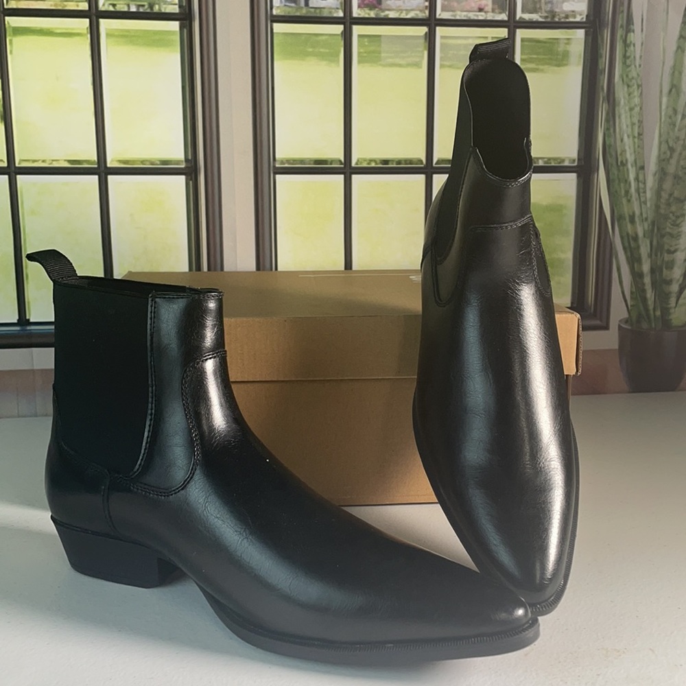 ASOS DESIGN stacked heel western chelsea boots